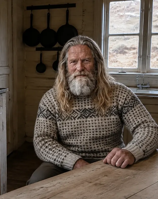 Thor Fjellheim at his kitchen table